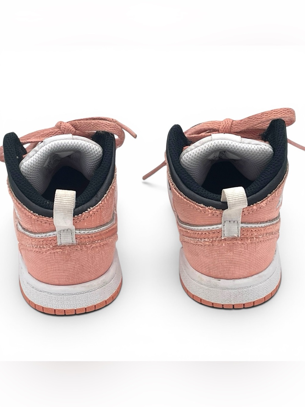 Nike Air Jordan 1 Mid SE Craft Kids Toddler 10C Pink Black - Picture 4 of 10